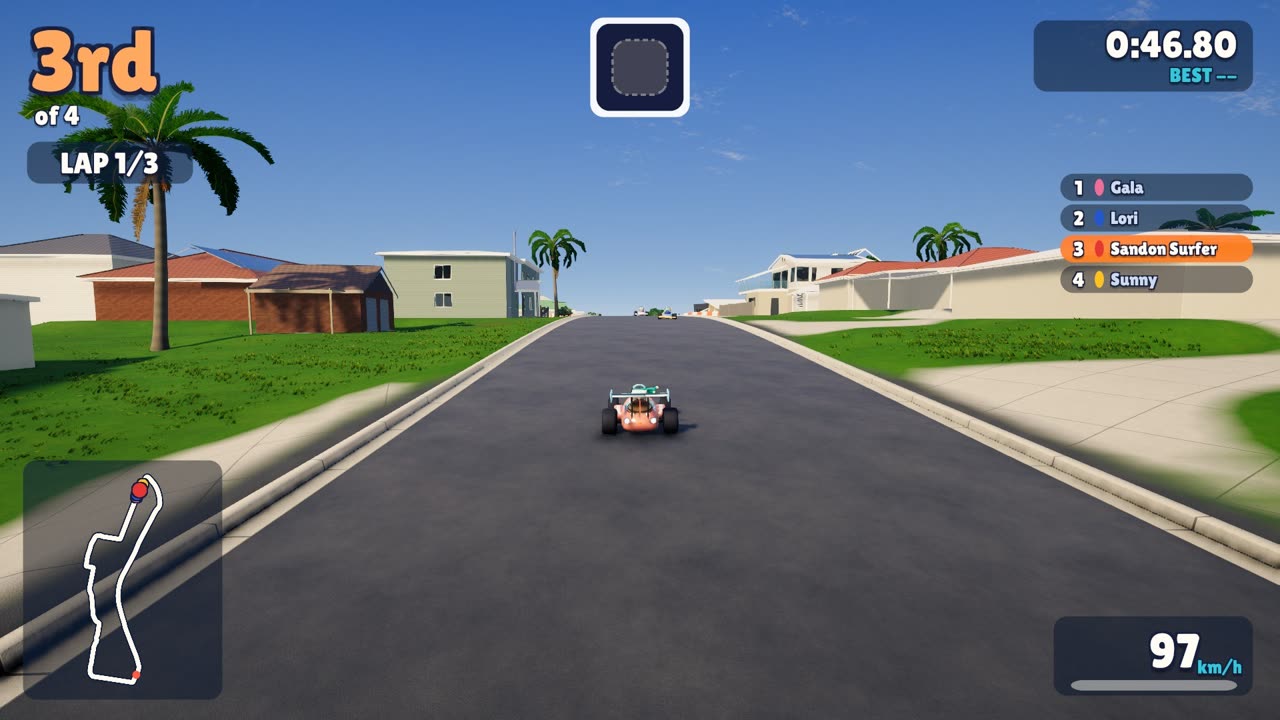 Karts racing at Sandon Point
